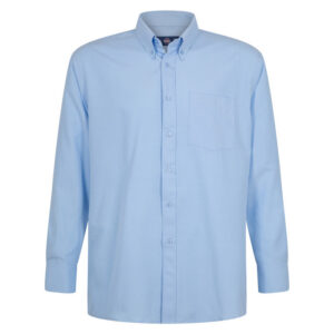 Camisa Oxford Classic Con Bolsillo Manga Larga Hombre