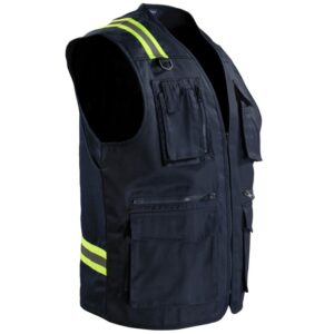 Chaleco Geólogo Gabardina Dual Hi-Vis Con Cinta Día y Noche Hombre
